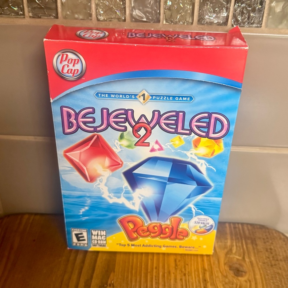 BEJEWELED 2 & Peggle PC Computer Games MAC CD-ROM by Pop Cap Games